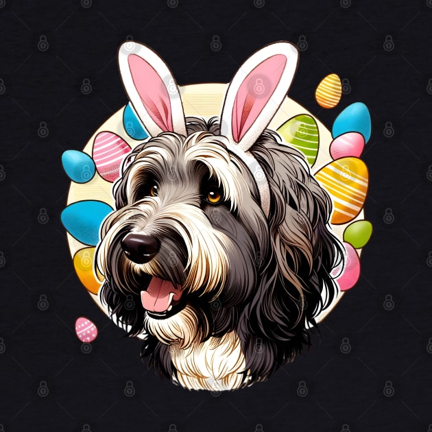 Schapendoes with Bunny Ears Embraces Easter Cheer by ArtRUs